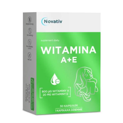 Miniaturka artykułu - Novativ Witamina A+E, 30 kaps.