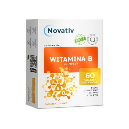 Miniaturka artykułu - Novativ Witamina B complex, 60tabl. USZKODZONE TEKTUROWE OPAKOWANIE