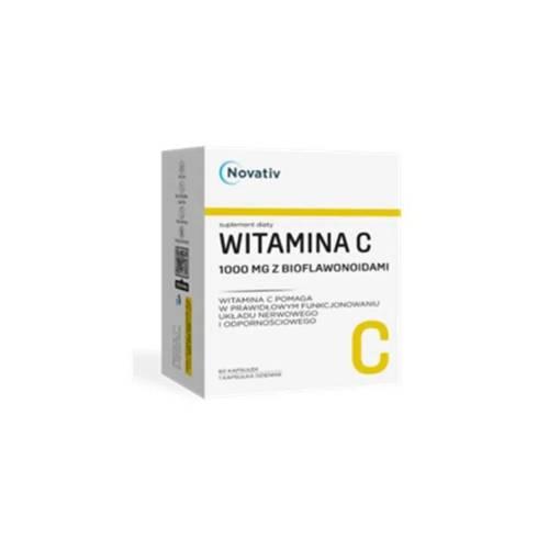Miniaturka artykułu - Novativ Witamina C 1000 mg z bioflawonoidami, 60 kapsułek