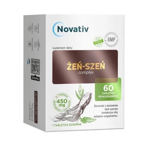 Miniaturka artykułu - Novativ Żeń-Szeń Complex, 60 tabletek