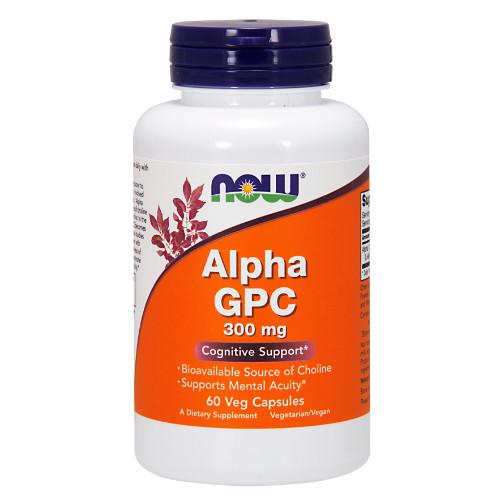 Miniaturka artykułu - NOW ALPHA GPC 300mg, 60kaps.