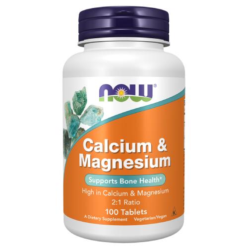 Miniaturka artykułu - NOW Calcium & Magnesium -100 tabletek