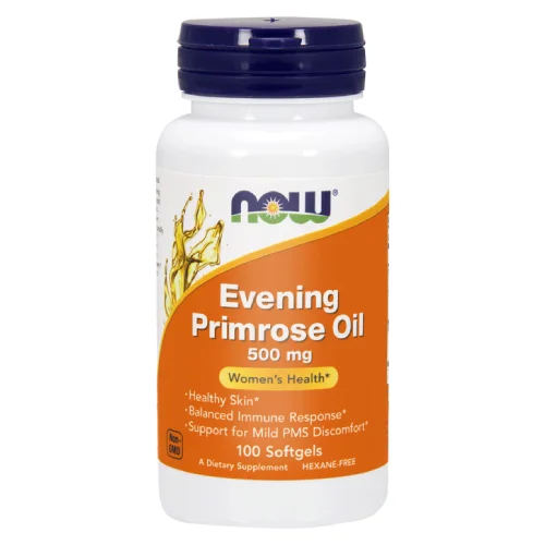 Miniaturka artykułu - NOW Evening Primrose 500mg, 100 kapsułek