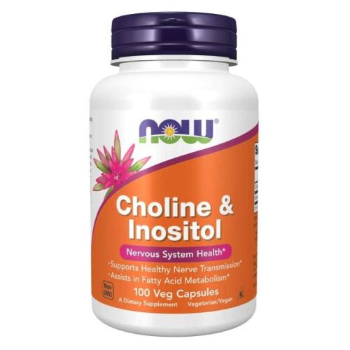 Miniaturka artykułu - Now Foods Cholina i Inozytol 500 mg, 100 kapsułek
