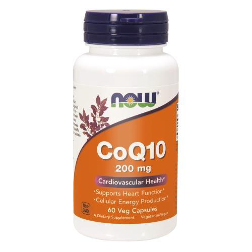 Miniaturka artykułu - NOW FOODS CoQ10 200mg koenzym Q10, 60 kaps.