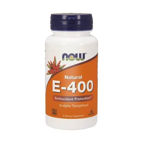 Miniaturka artykułu - Now Foods E-400 Natural With Mixed Tocopherols Witamina E 400 mieszanka tokoferoli, 250 kaps.