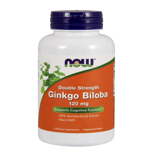 Miniaturka artykułu - NOW FOODS Ginkgo Biloba 120mg, 50 kaps.
