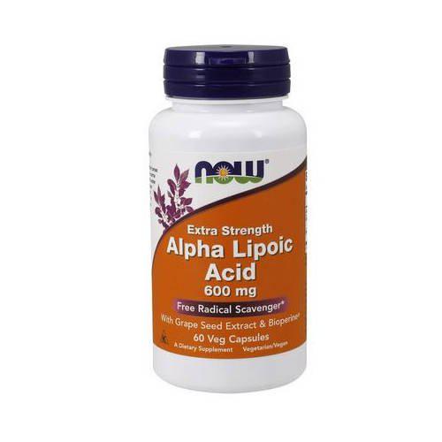 Miniaturka artykułu - Now Foods Kwas Alfa-Liponowy 600 mg, 60 kaps.