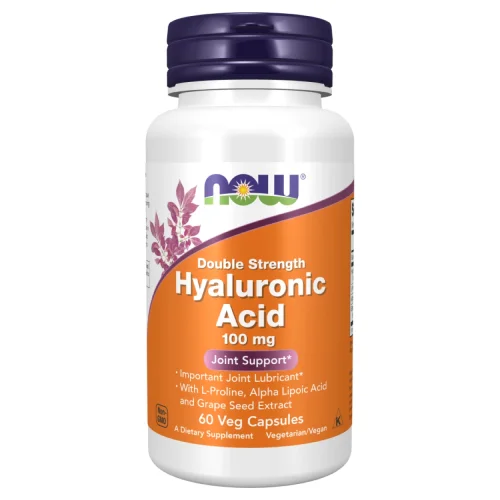 Miniaturka artykułu - Now Foods KWAS HIALURONOWY 100 mg, 60kaps.