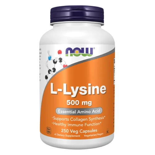 Miniaturka artykułu - NOW FOODS L-LYSINE 500mg, 250 tabletek
