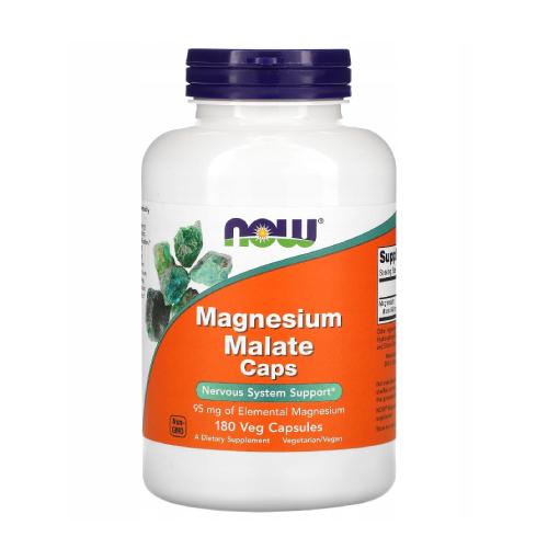 Miniaturka artykułu - NOW FOODS Magnesium 95 mg (Jabłczan Magnezu),180 kapsułek 