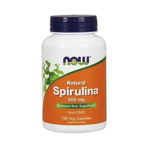 Miniaturka artykułu - Now Foods Spirulina 500 mg, 120 tabl. KRÓTKA DATA 30.08.2025