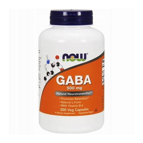 Miniaturka artykułu - NOW Gaba 500mg, 200 kapsułek