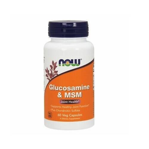 Miniaturka artykułu - NOW FOODS Glucosamine&MSM, 60 kapsułek