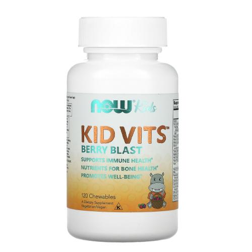 Miniaturka artykułu - NOW KID Vits Berry blast Witaminy dla dzieci, 120 kapsułek