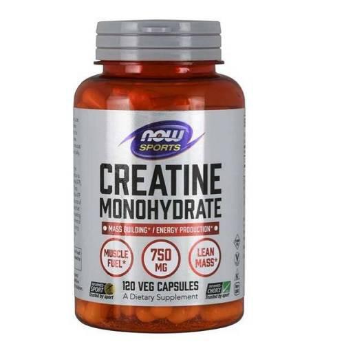Miniaturka artykułu - NOW FOODS Kreatyna monohydrat 750mg, 120 kaps.