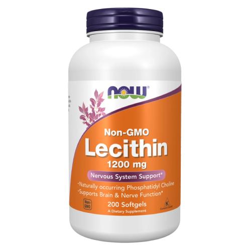 Miniaturka artykułu - NOW Lecithin 1200 mg- 200 kaps.