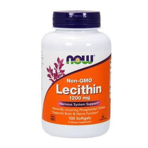 Miniaturka artykułu - NOW Lecithin 1200mg, 100 kaps.