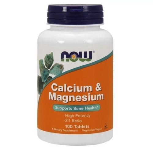 Miniaturka artykułu - NOW Magnesium & Calcium- 100 tabl.