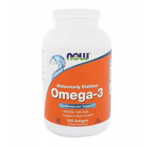 Miniaturka artykułu - NOW Omega 3- 500 kaps.
