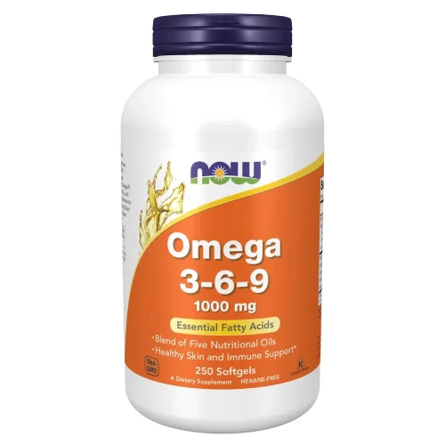 Miniaturka artykułu - NOW Omega 3-6-9 1000 mg- 250 kaps.