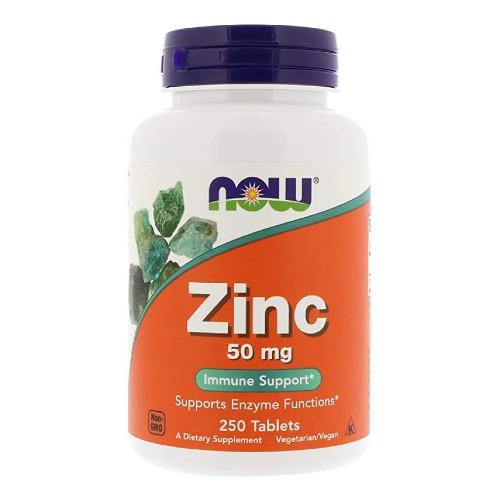 Miniaturka artykułu - NOW Zinc 50mg- 250 tabl