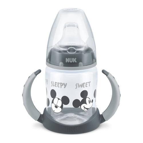 Miniaturka artykułu - NUK Butelka niekapek Disney Miki ze wskaźnikiem temperatury 743944B 6-18m szara, 150ml