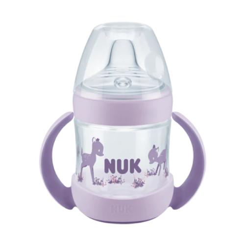 Miniaturka artykułu - NUK Butelka z uchwytami i wskaźnikiem temperatury fioletowa, 150ml