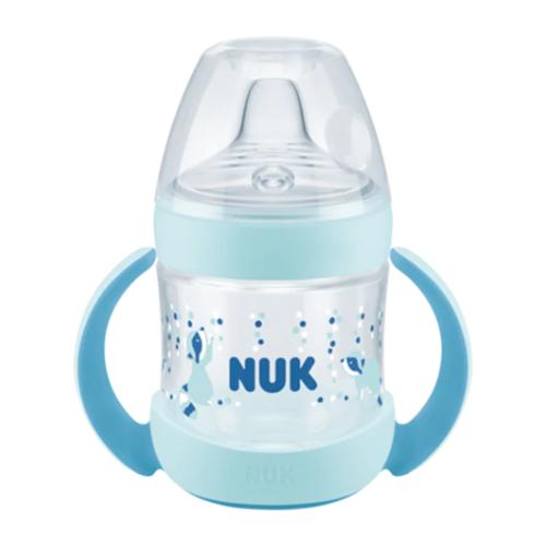 Miniaturka artykułu - NUK Butelka z uchwytami i wskaźnikiem temperatury niebieska, 150ml