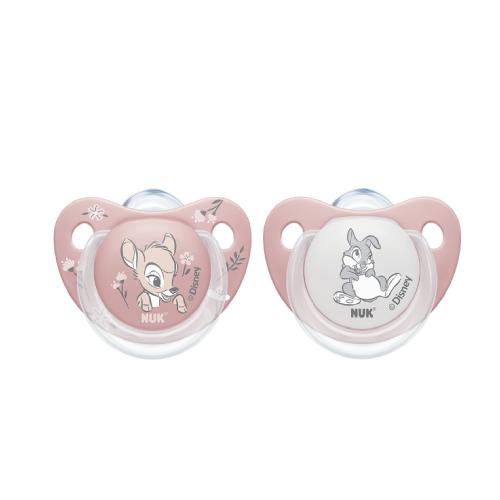 Miniaturka artykułu - NUK DISNEY BABY Smoczek uspokajający silikonowy 0-6m BAMBI, 2szt.