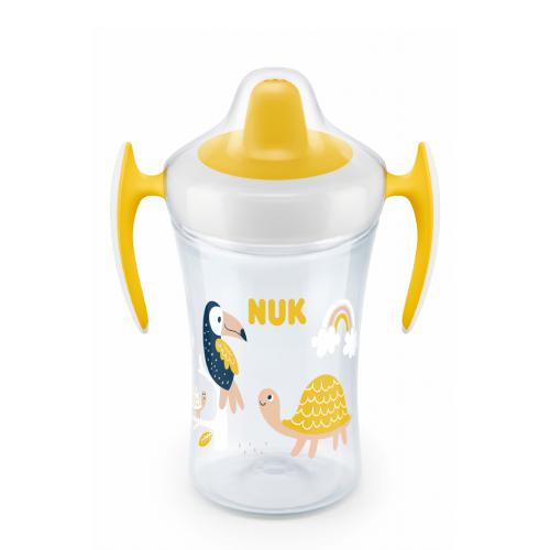 Miniaturka artykułu - NUK Kubek niekapek Trainer Cup z miękkim ustnikiem 6m+ ż&oacute;łty, 230ml