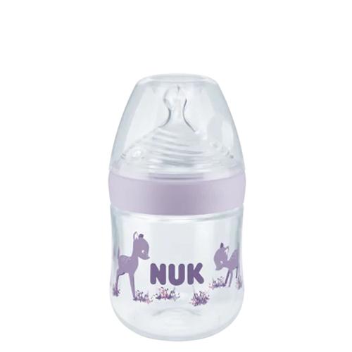 Miniaturka artykułu - NUK Nature Sense Butelka ze wskaźnikiem temperatury S fioletowa, 150ml	