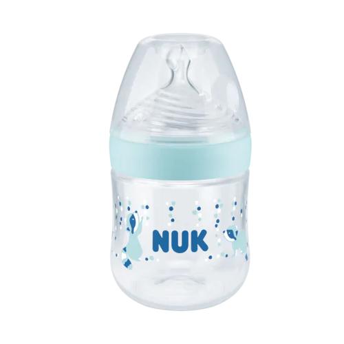 Miniaturka artykułu - NUK Nature Sense Butelka ze wskaźnikiem temperatury S niebieska, 150ml