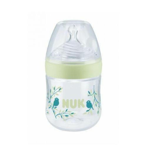 Miniaturka artykułu - NUK Nature Sense Butelka ze wskaźnikiem temperatury S zielona, 150ml