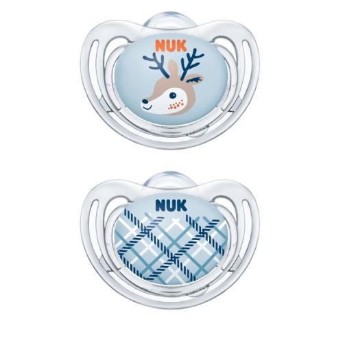 Miniaturka artykułu - NUK Smoczek silikonowy Freestyle Snow renifer 6-18m, 2szt.