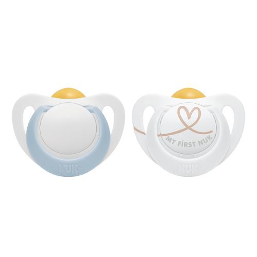 Miniaturka artykułu - NUK Smoczek uspokajający lateksowy Star 0-6m BOY, 2 szt.