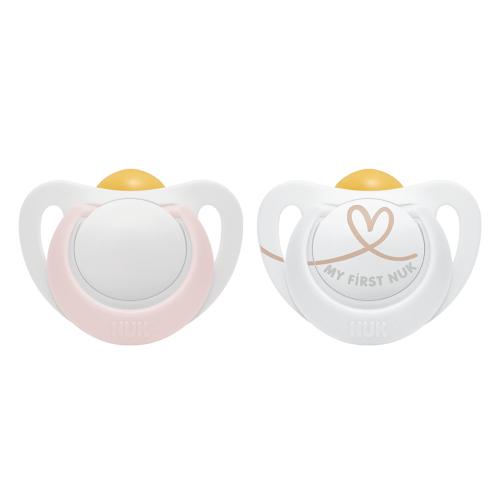 Miniaturka artykułu - NUK Smoczek uspokajający lateksowy Star 0-6m GIRL, 2 szt.