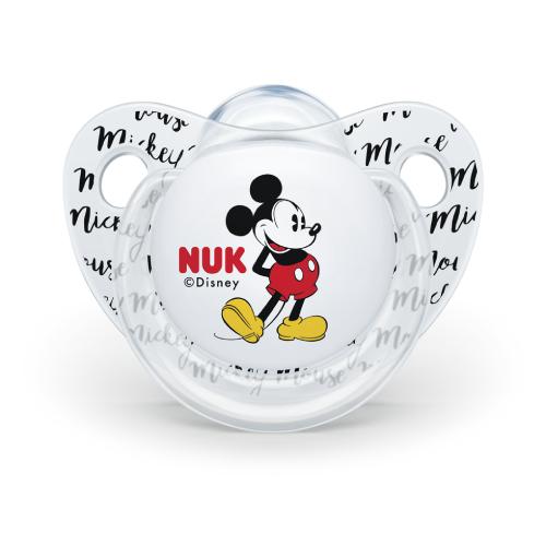 Miniaturka artykułu - NUK Trendline Disney Myszka Miki Smoczek silikonowy uspokajający 0-6m biały