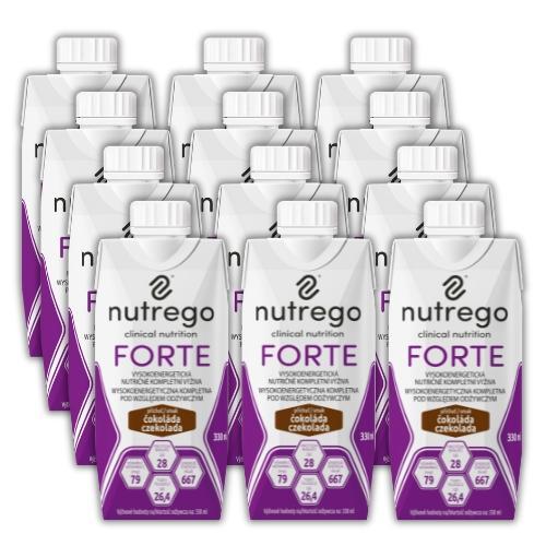 Miniaturka artykułu - Nutrego Forte czekolada, 12x330ml USZKODZONE TEKTUROWE OPAKOWANIE