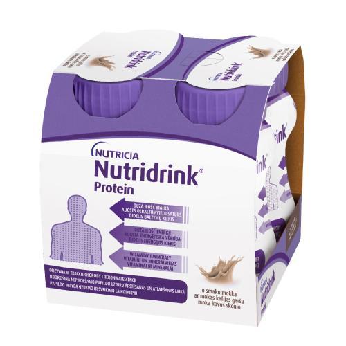 Miniaturka artykułu - Nutridrink Protein mokka, 4x125ml BRAK KARTONU ZBIORCZEGO