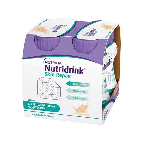 Miniaturka artykułu - Nutridrink Skin Repair wanilia, 4x200ml (dawniej Cubitan) USZKODZONE KR&Oacute;TKA DATA 14.11.2026