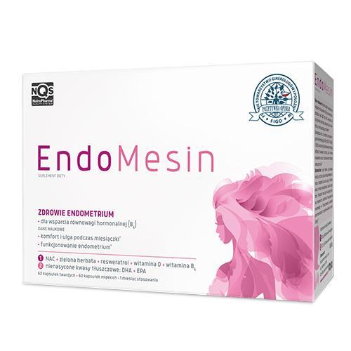 Miniaturka artykułu - Nutropharma Endomesin, 60kaps. (+60kaps.) KR&Oacute;TKA DATA 31.08.2026