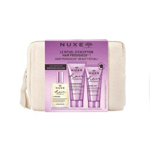 NUXE Hair Prodigieux Zestaw maska, 30ml + szampon, 50ml + odżywka, 30ml + kosmetyczka