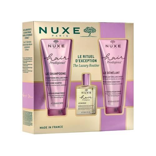 Miniaturka artykułu - NUXE Zestaw Hair Prodigieux® Szampon wygładzający, 200 ml + Odżywka wygładzająca, 200 ml + Maska odżywiająca, 30 ml