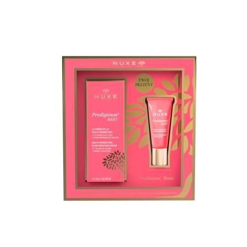 Miniaturka artykułu - NUXE Zestaw Prodigieuse Boost Krem rozświetlający do skóry suchej, 40 ml + Żelowy balsam pod oczy, 15 ml