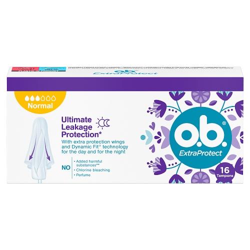 Miniaturka artykułu - O.B ExtraProtect Tampony Normal, 16szt