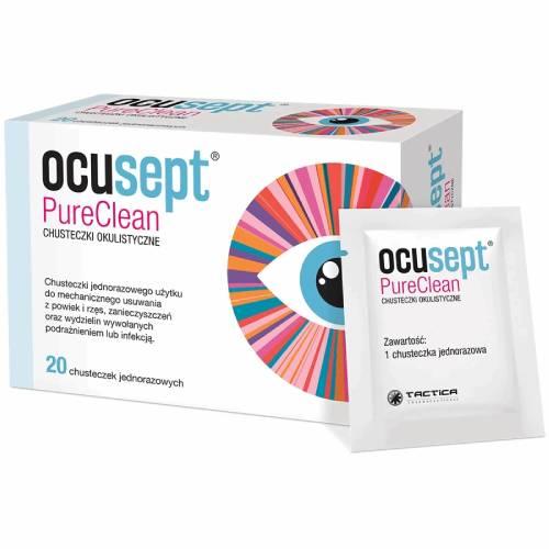 Miniaturka artykułu - Ocusept PureClean Chusteczki okulistyczne, 20 szt.