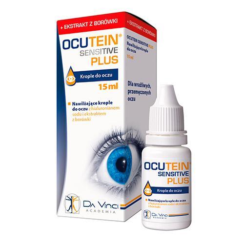 Miniaturka artykułu - OCUTEIN SENSITIVE PLUS Nawilżające krople do oczu, 15ml KR&Oacute;TKA DATA 30.06.2026