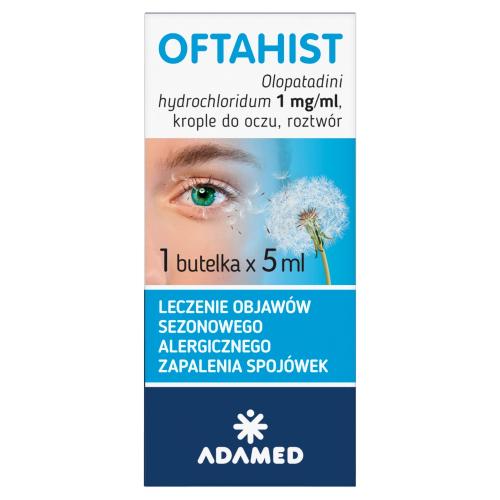 Miniaturka artykułu - Oftahist krople do oczu wskazane przy alergicznym zapaleniu spoj&oacute;wek, 5 ml