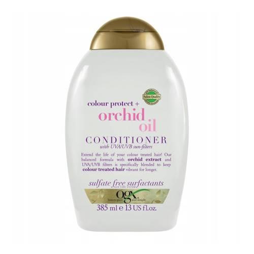Miniaturka artykułu - OGX Orchid Oil Odżywka do włos&oacute;w farbowanych, 385ml
